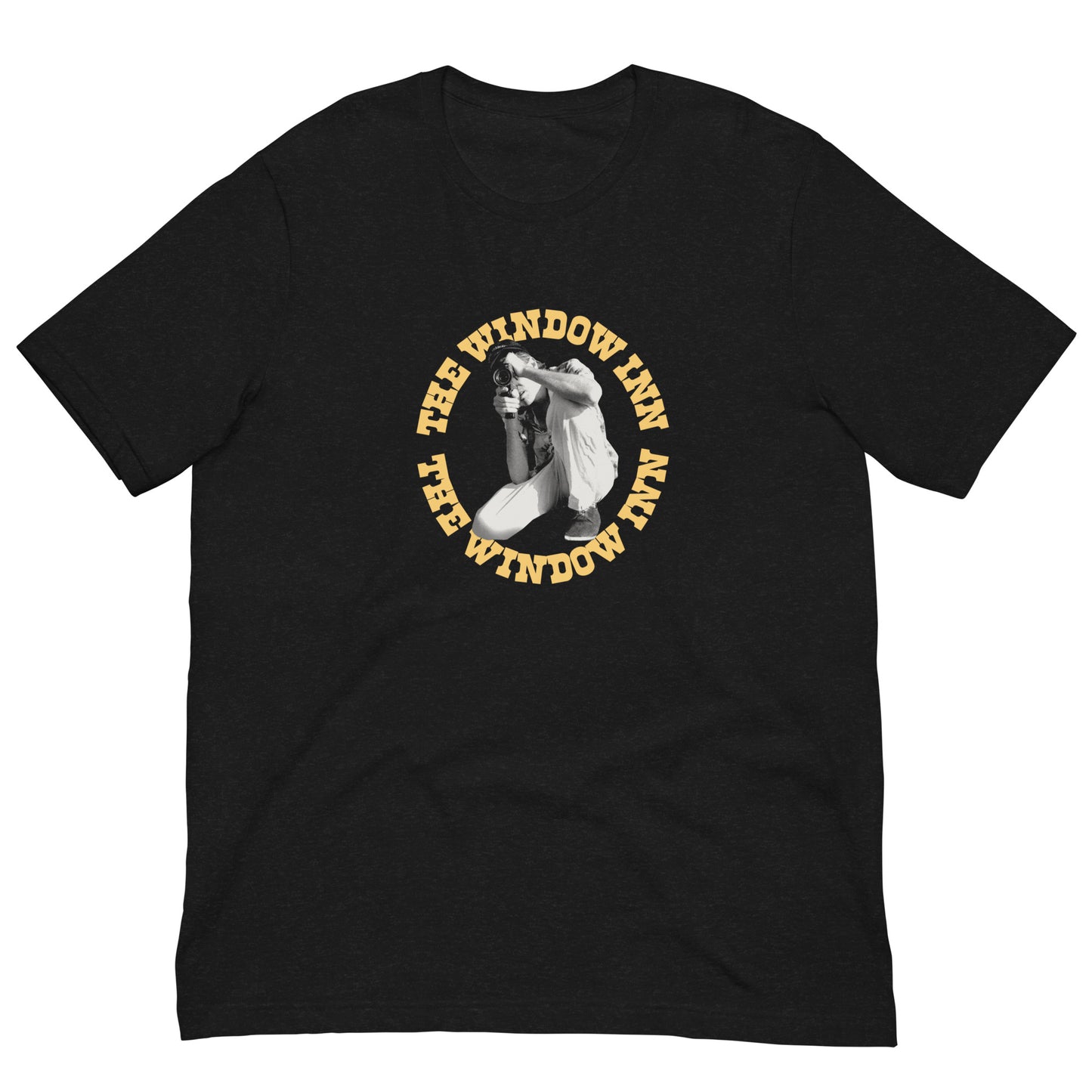 Joel Plaskett unisex black t-shirt The Window Inn - front view